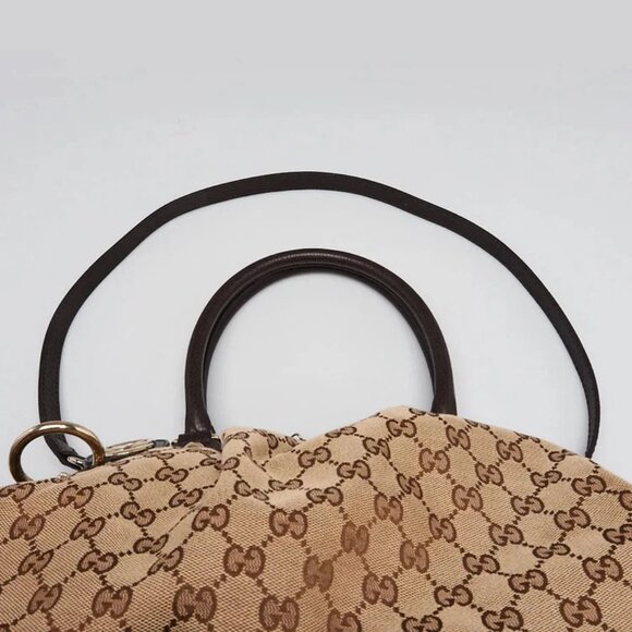 Gucci Beige/Brown GG Canvas Medium Sukey Boston Bag w/Strap - Picture 5 of 12